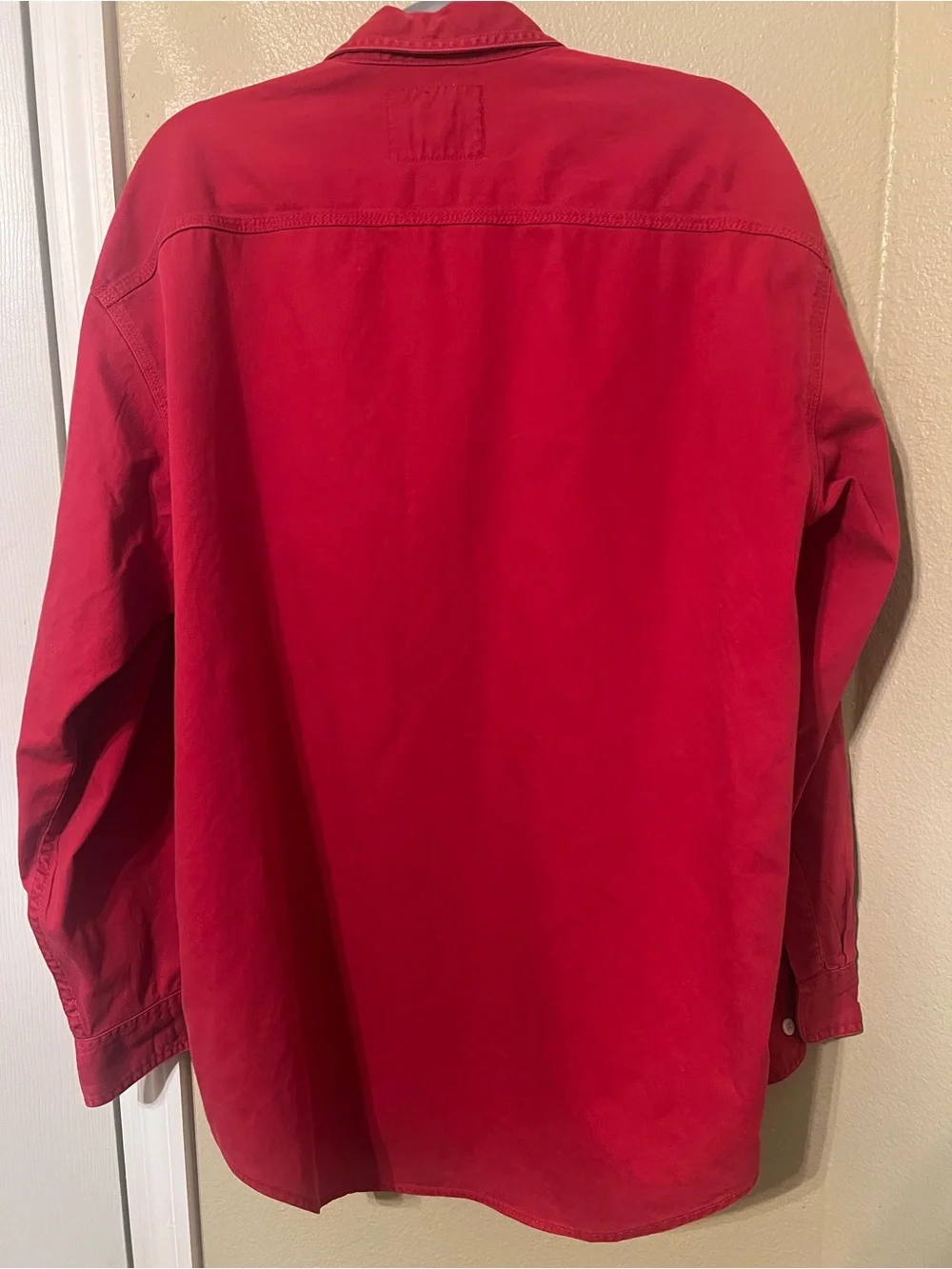 Vintage 90’s Levi’s Men’s Button Up Shirt - Size XL - Red